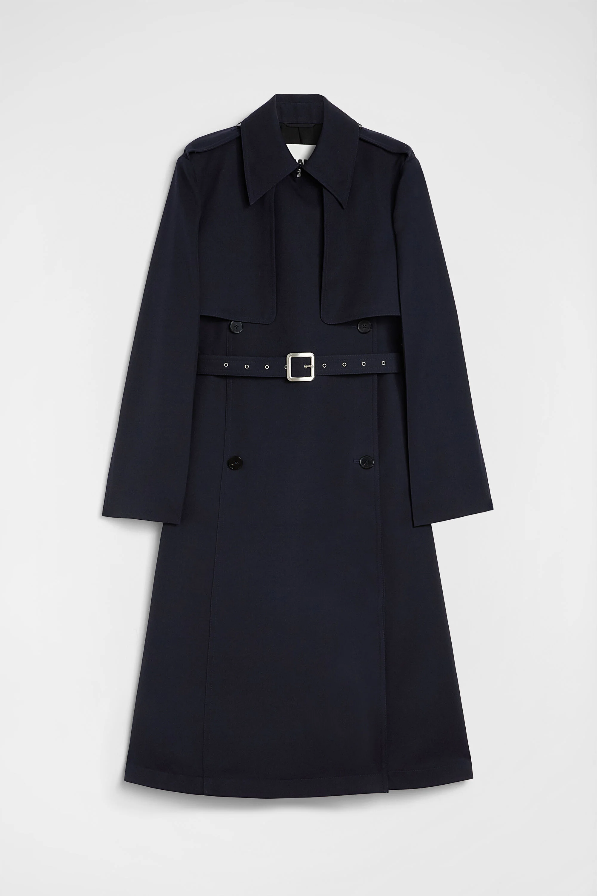 Wool Gabardine Trench Coat - 1