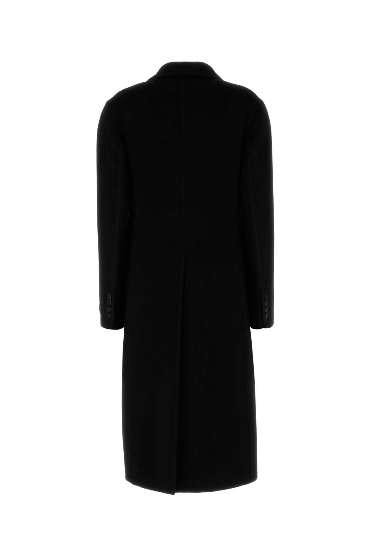 Prada Women Black Wool Blend Coat - 2