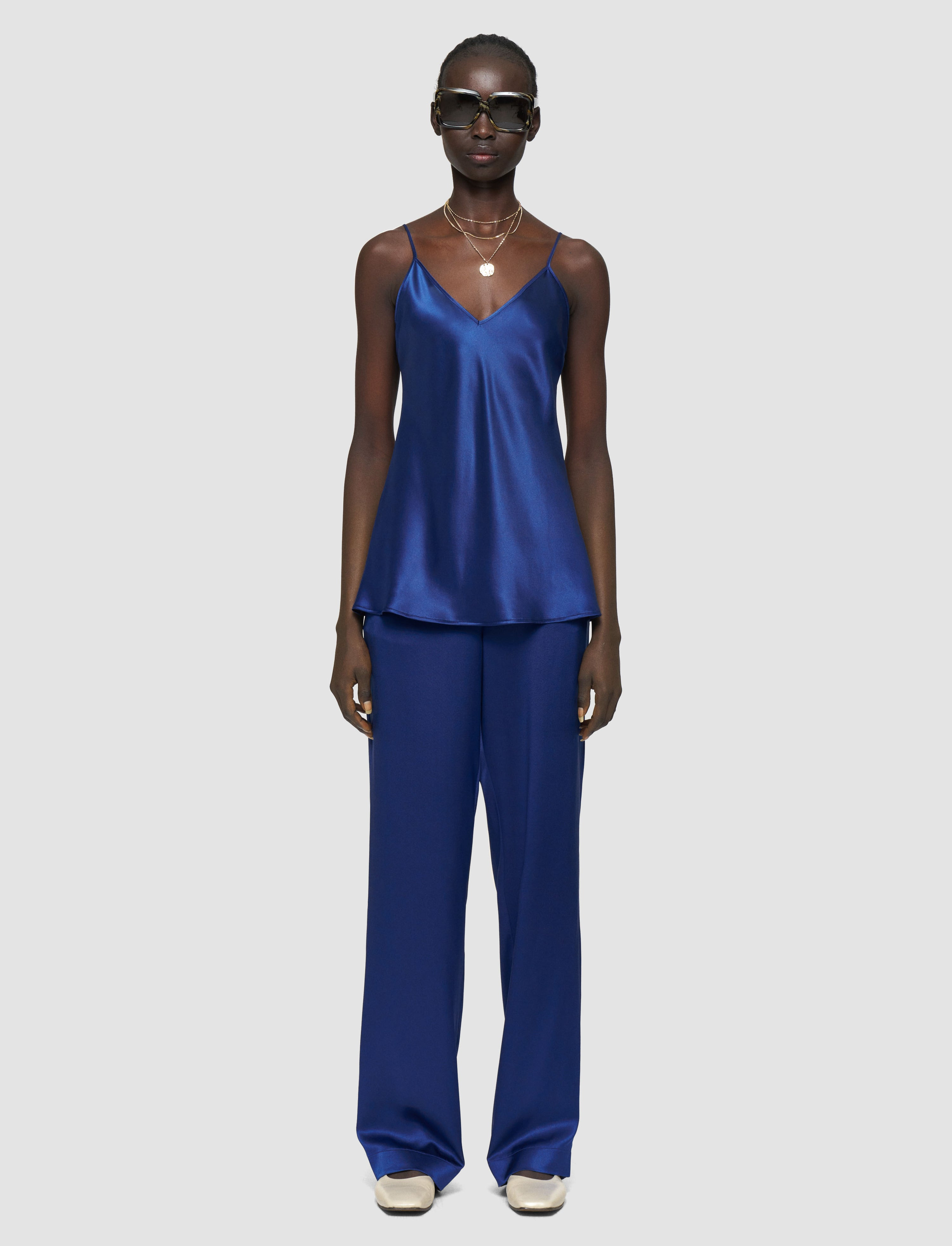 Sahel Silk Satin Trousers - 5