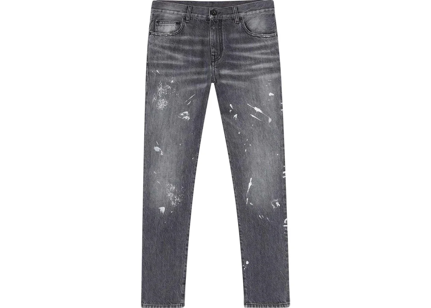 OFF-WHITE Diag Outline Paint Skinny Jean Vintage Grey/White - 1
