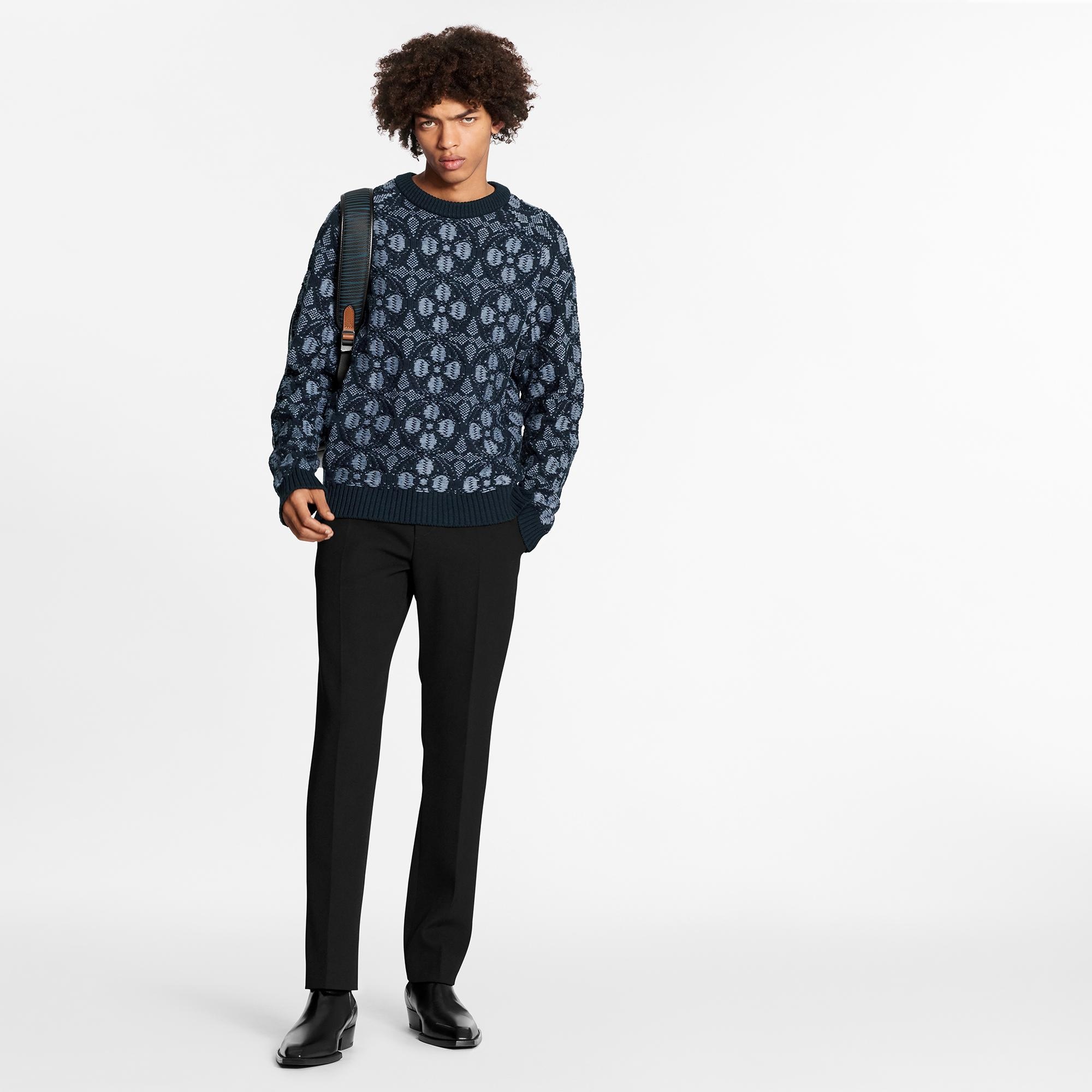 Monogram Flower Jacquard Crewneck - 2