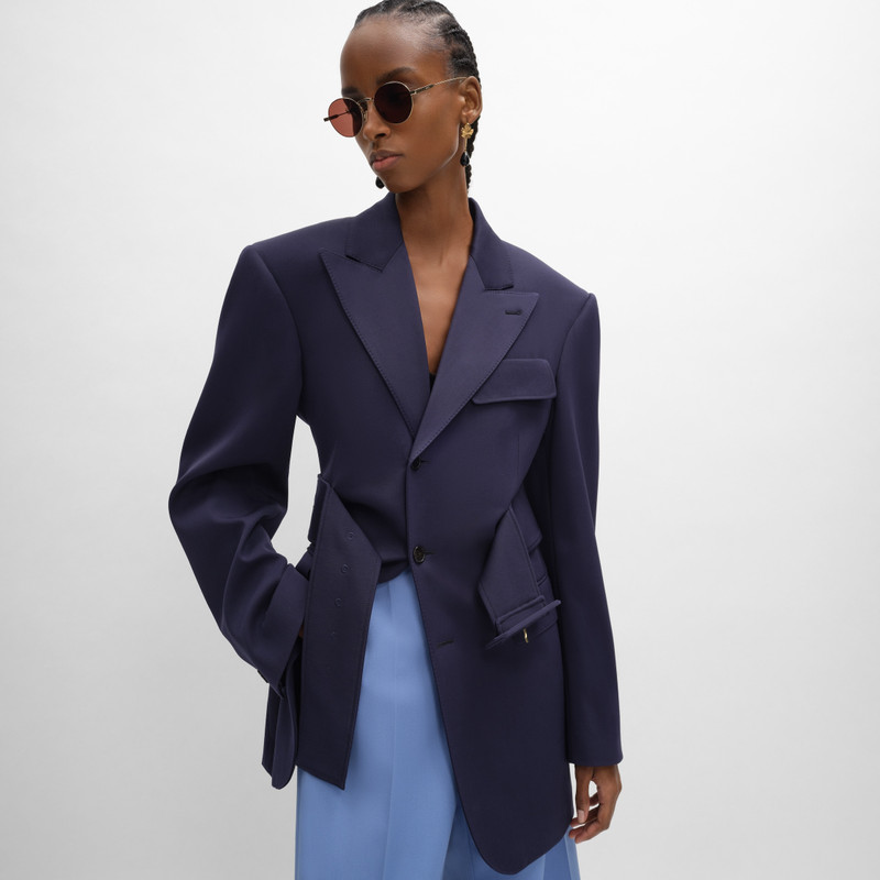 CELINE colonne jacket IN GRAIN DE POUDRE WOOL outlook