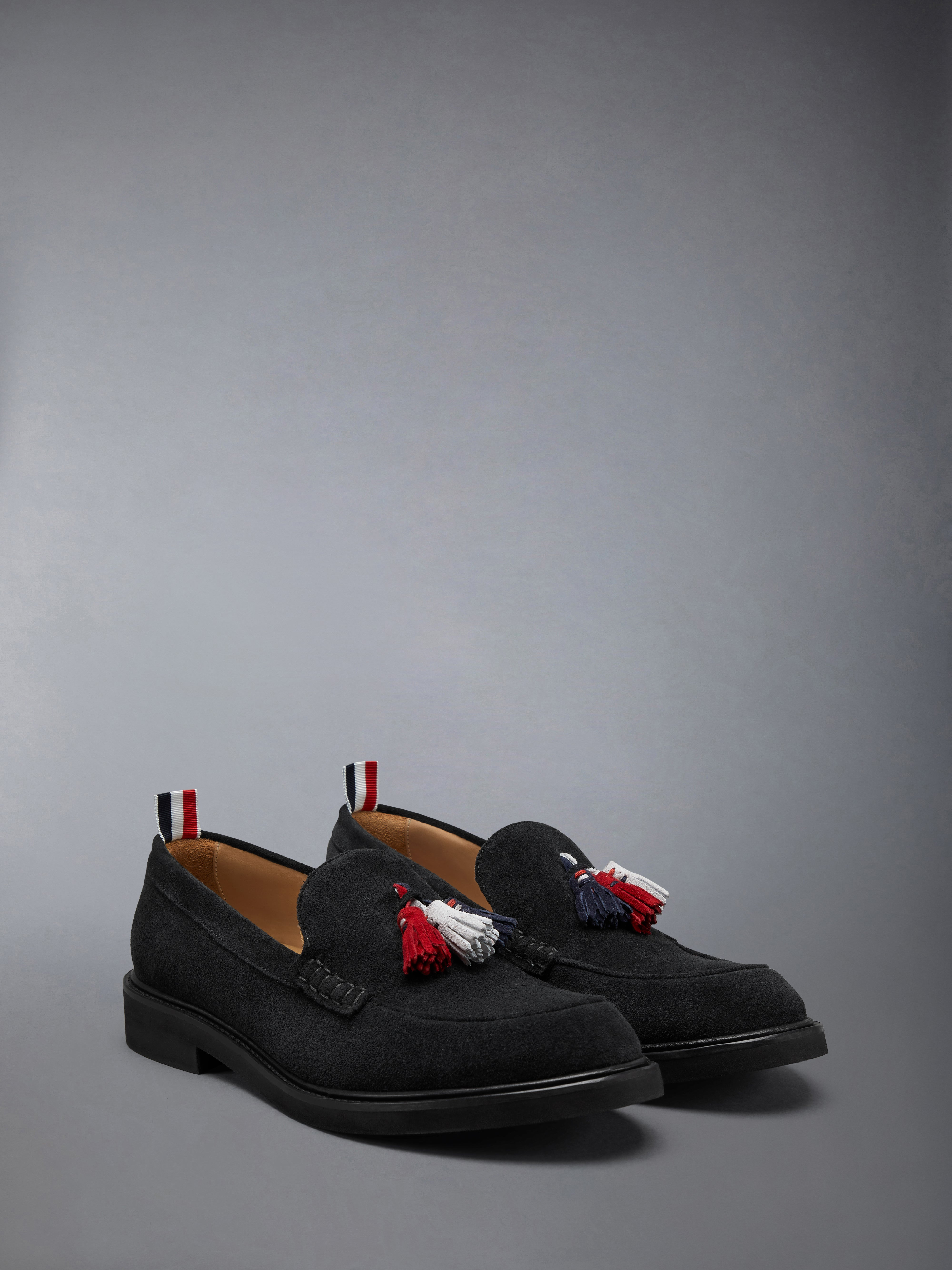 CALF SUEDE RWB TASSEL LOAFER - 2