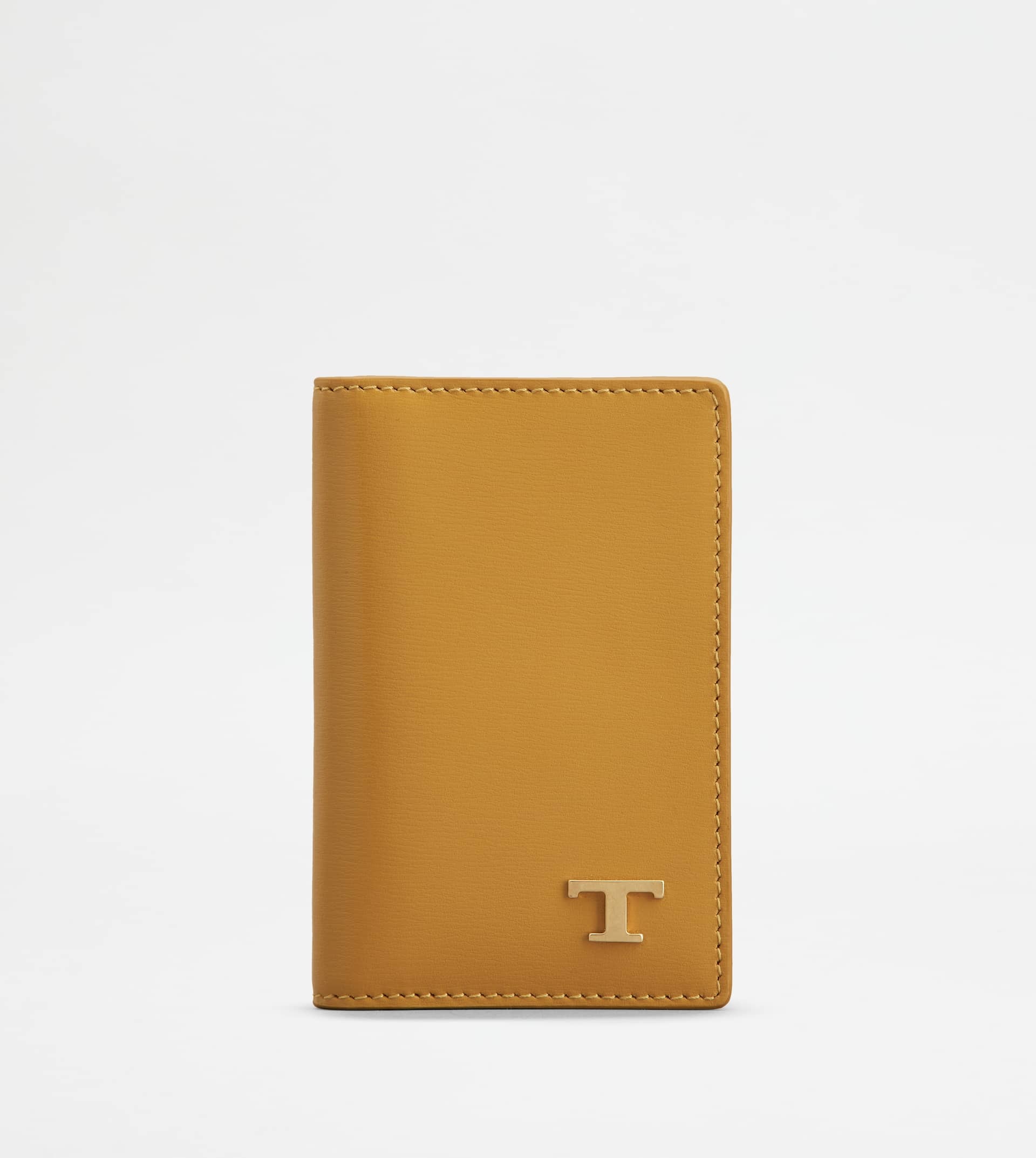 TOD'S CARD HOLDER IN LEATHER - YELLOW - 1