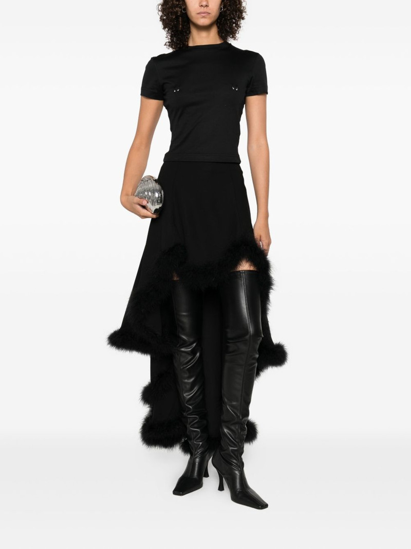 MUGLER piercing-detail cotton T-shirt outlook