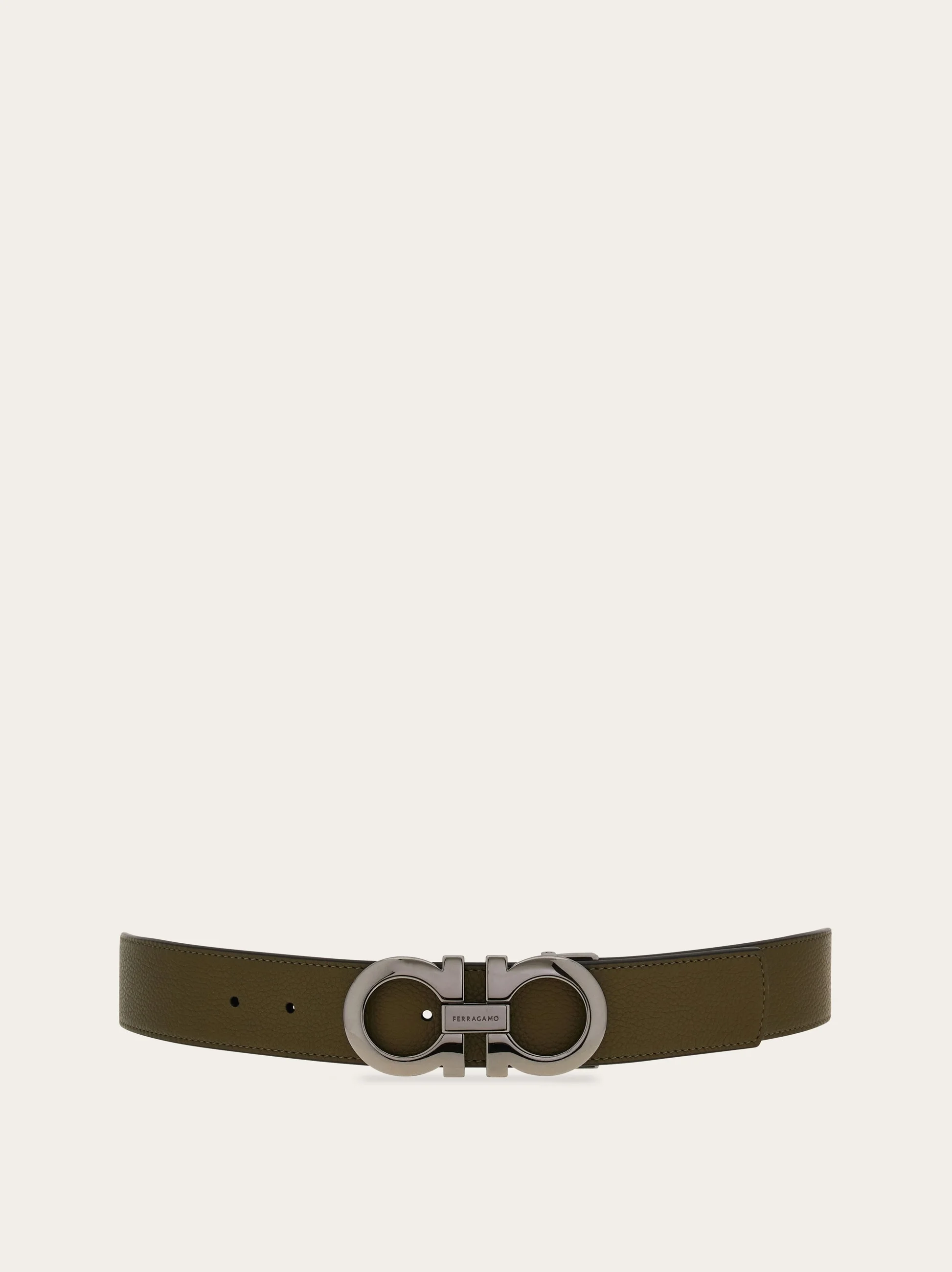 Reversible and adjustable Gancini belt - 1