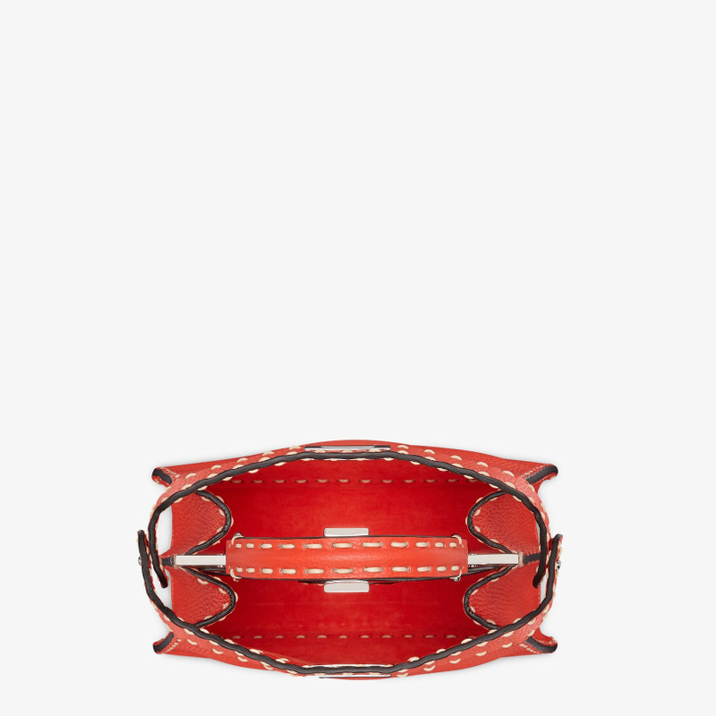 Red full grain leather bag 4