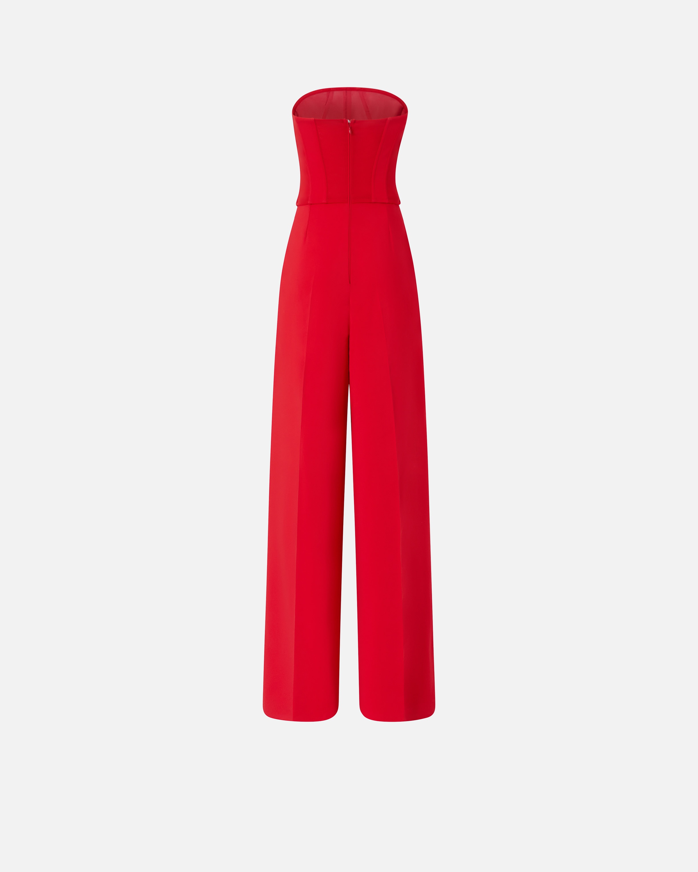 ELEGANT BUSTIER JUMPSUIT WITH WIDE-LEG TROUSERS - 6