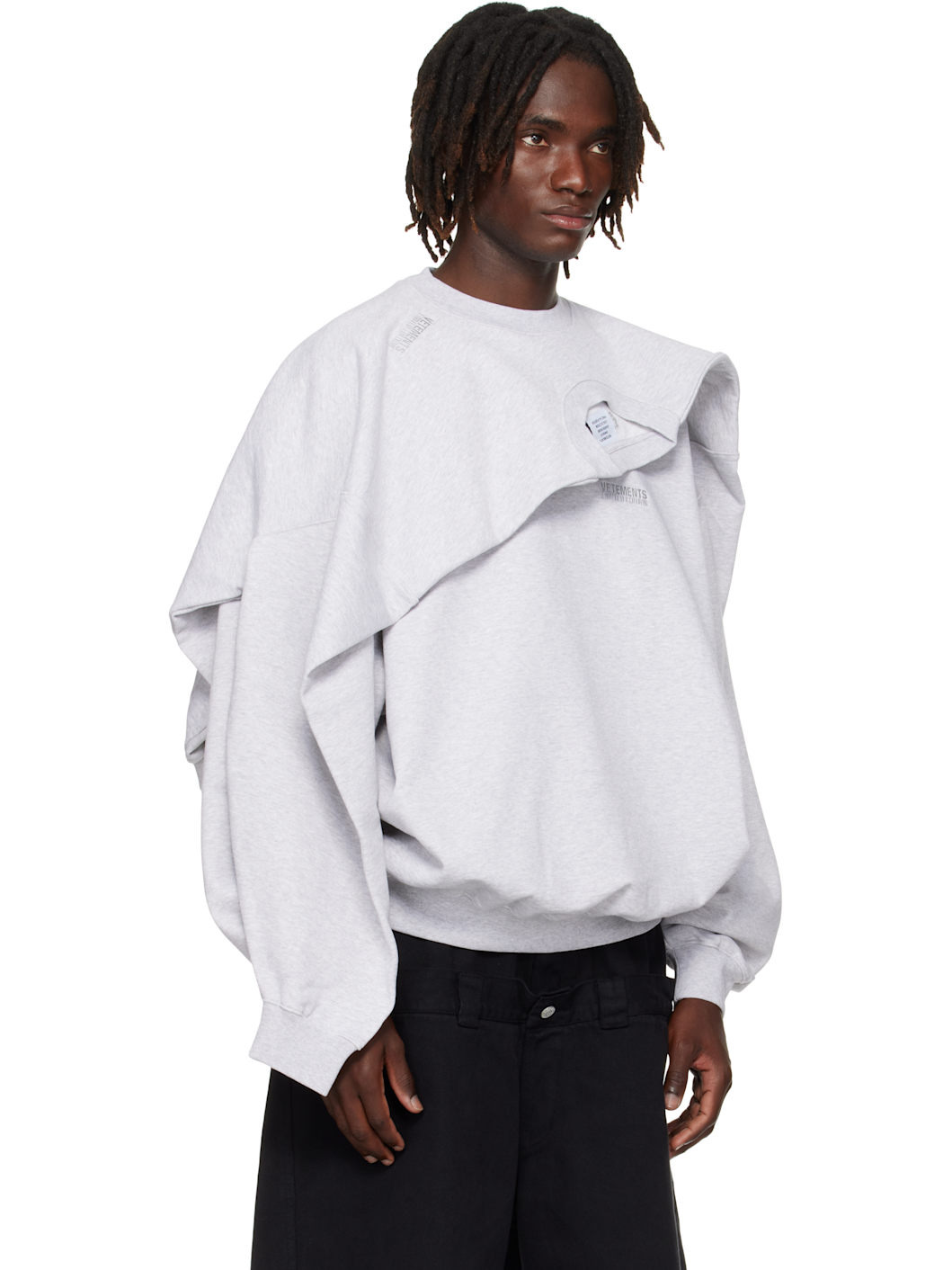 Black Double Layered Sweatshirt - 2