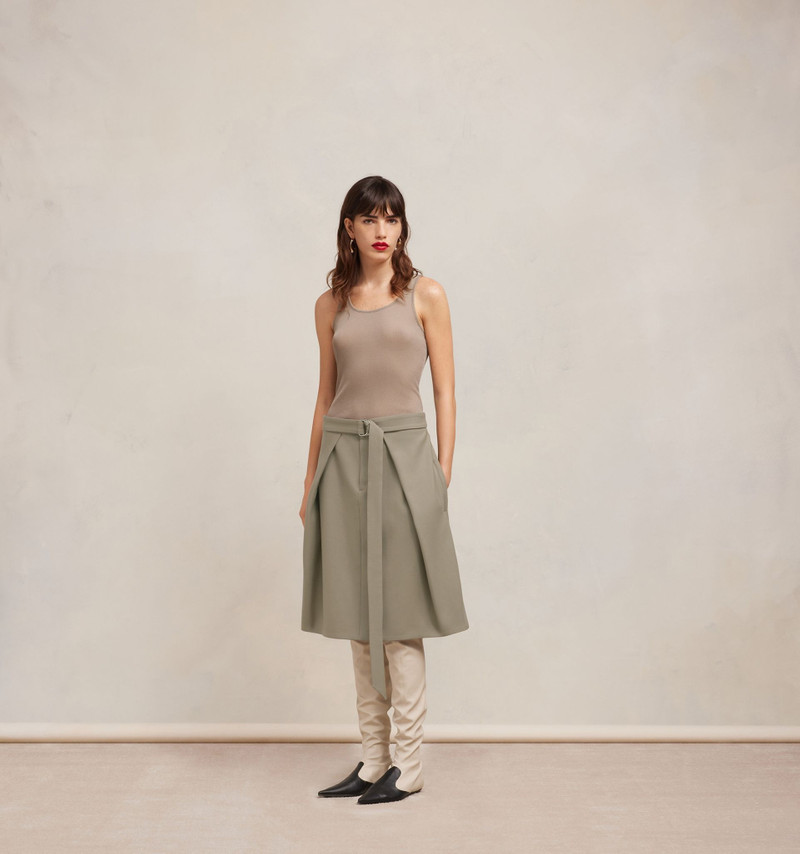 A Line Skirt With Floating Panels 4