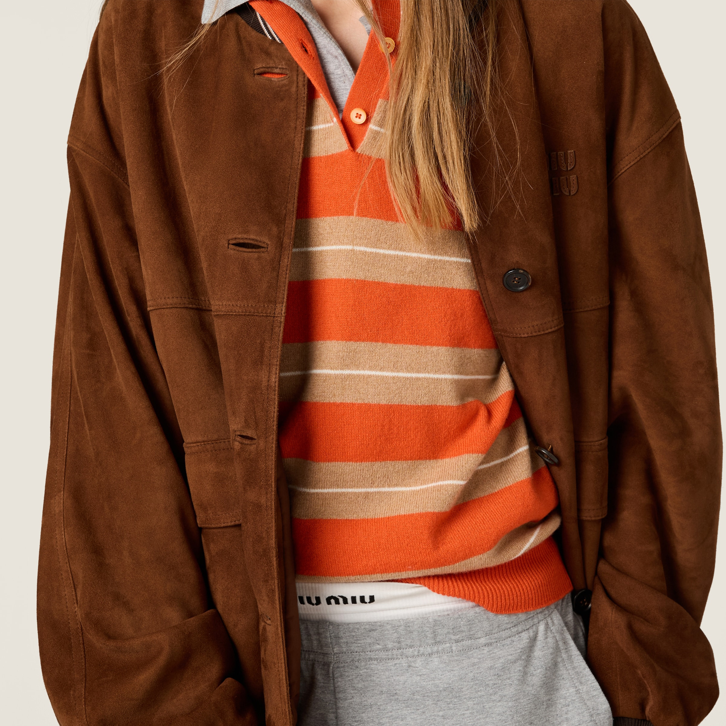 Suede blouson jacket - 5