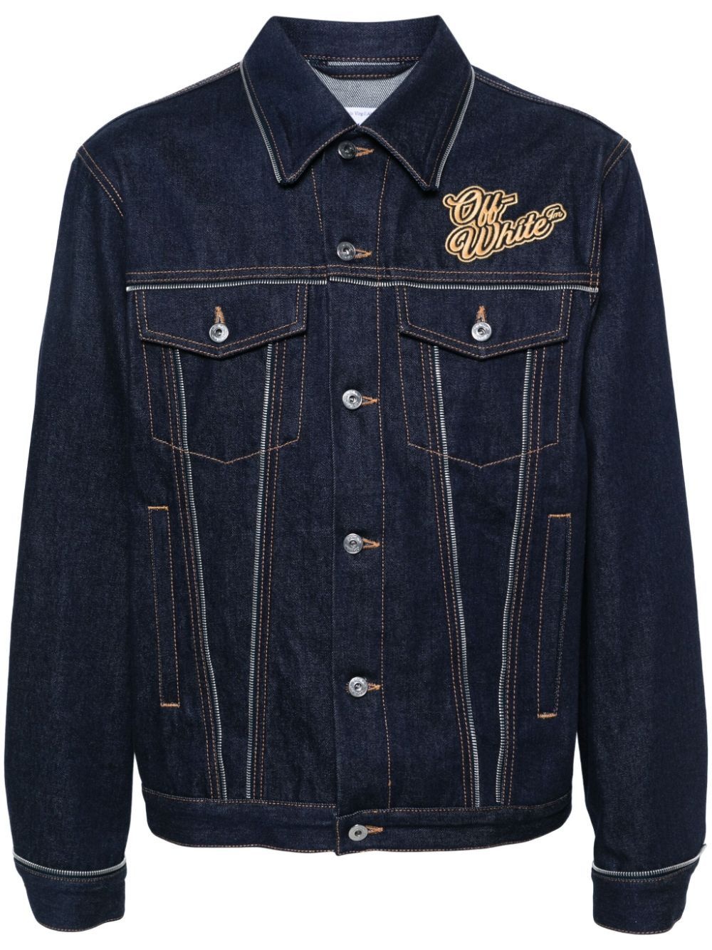 90SLOGO SKATE ZIP DEN JKT RAW BLUE GOLD - 1