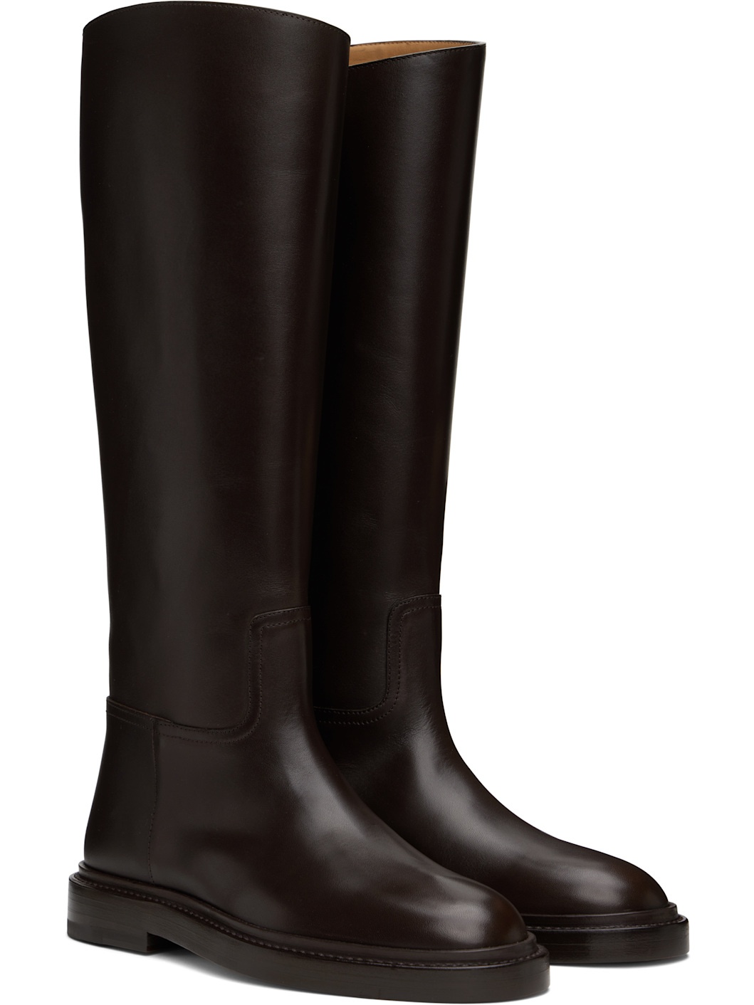 Brown Riding Tall Boots - 4