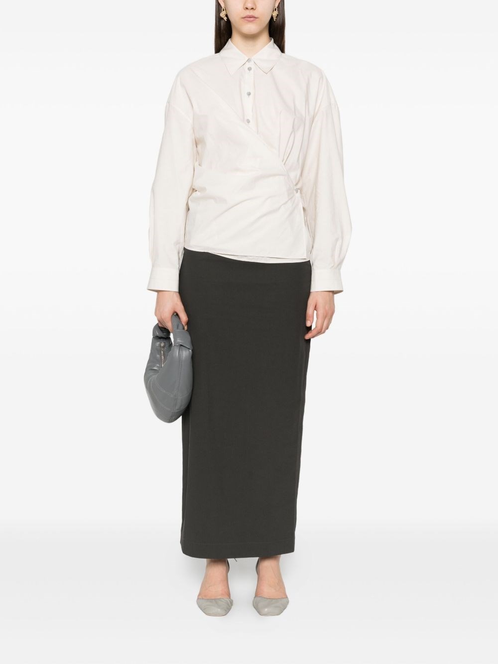 Cotton and silk blend shirt - 5