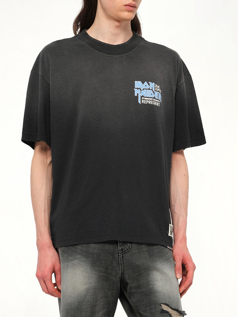 Iron Maiden Anniversary T-Shirt in Stained Black - 6