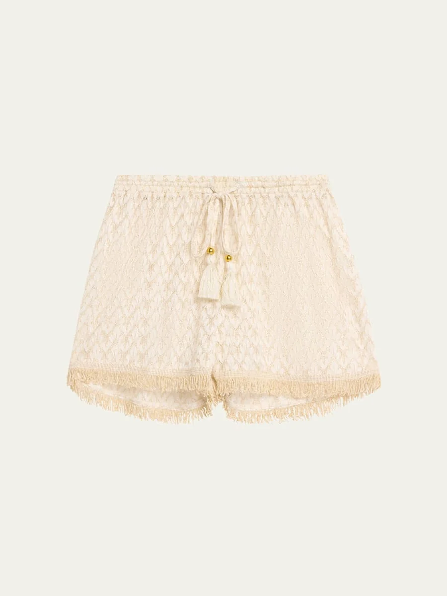 Mina Zig-Zag Knit Shorts - 1