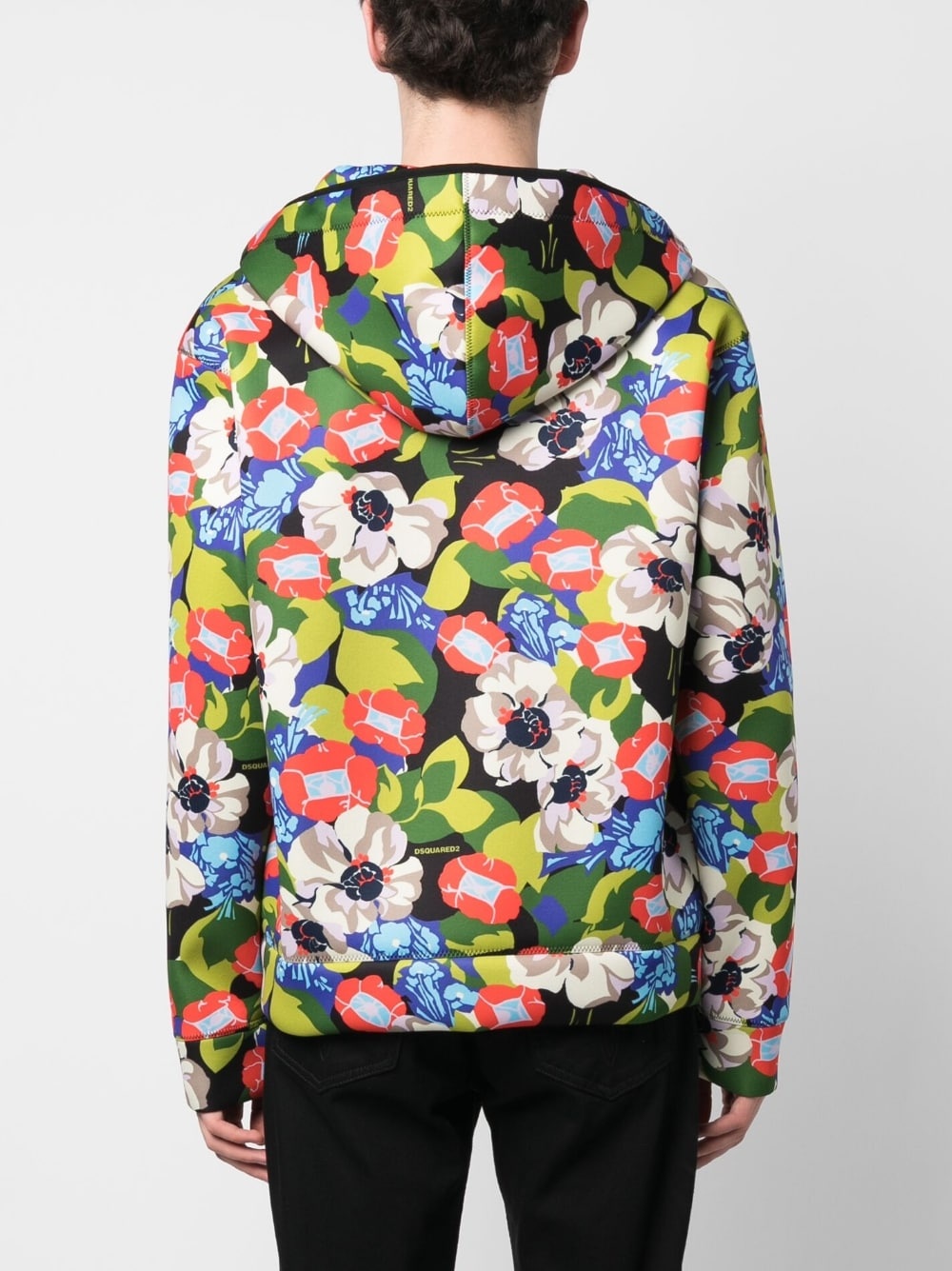 floral-print hooded jacket - 4