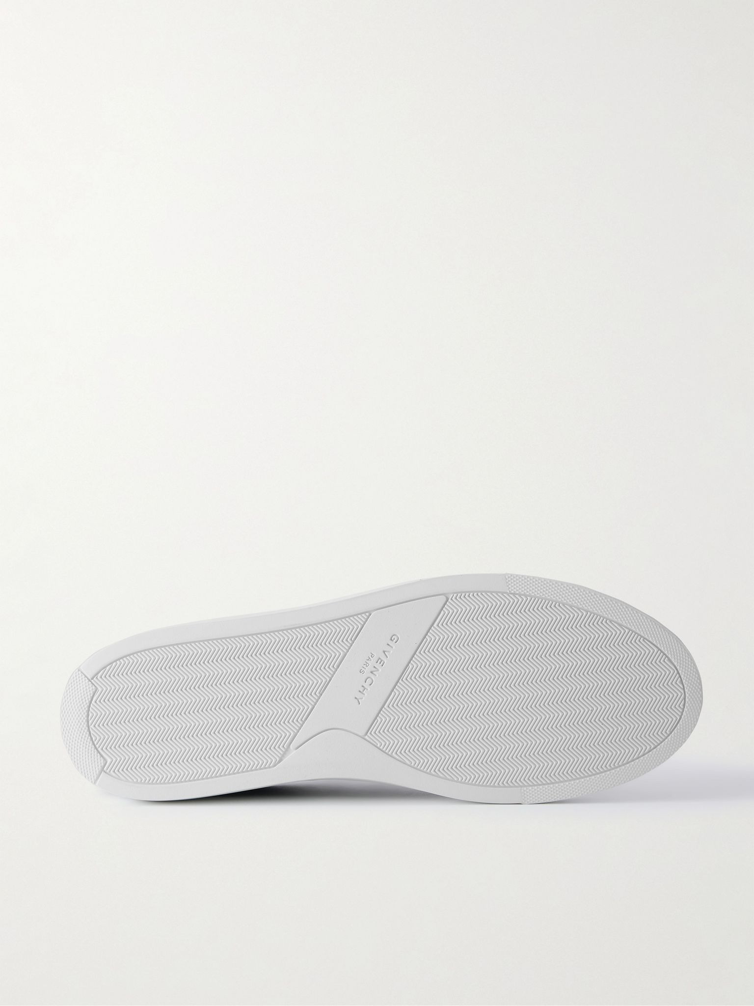 Urban Street Logo-Appliquéd Webbing-Trimmed Leather Slip-On Sneakers Black - 3