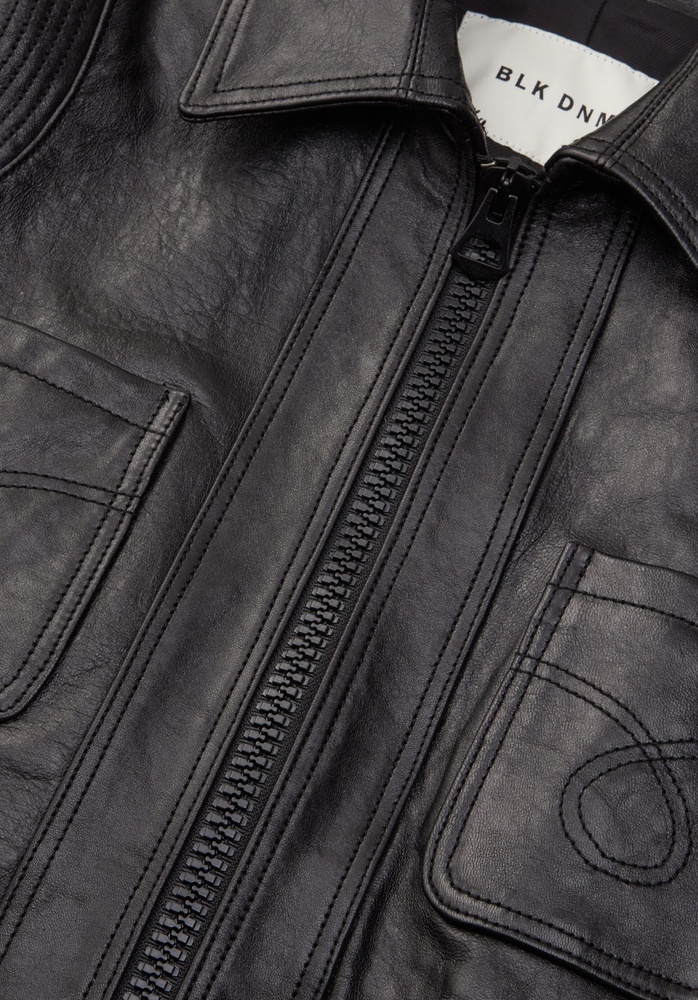 LEATHER JACKET 70 BLACK - 4