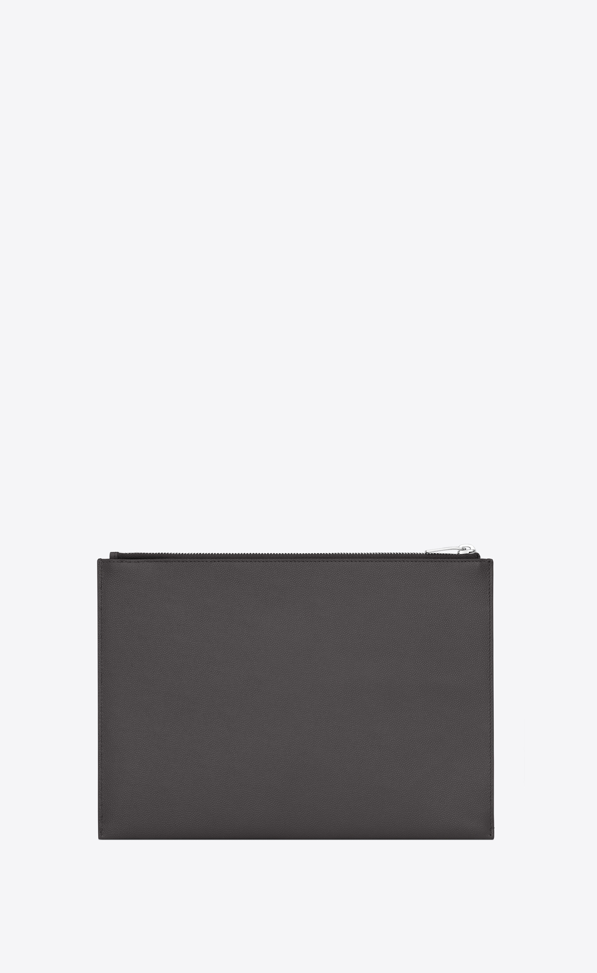 saint laurent paris zip tablet holder in grain de poudre-embossed leather - 2