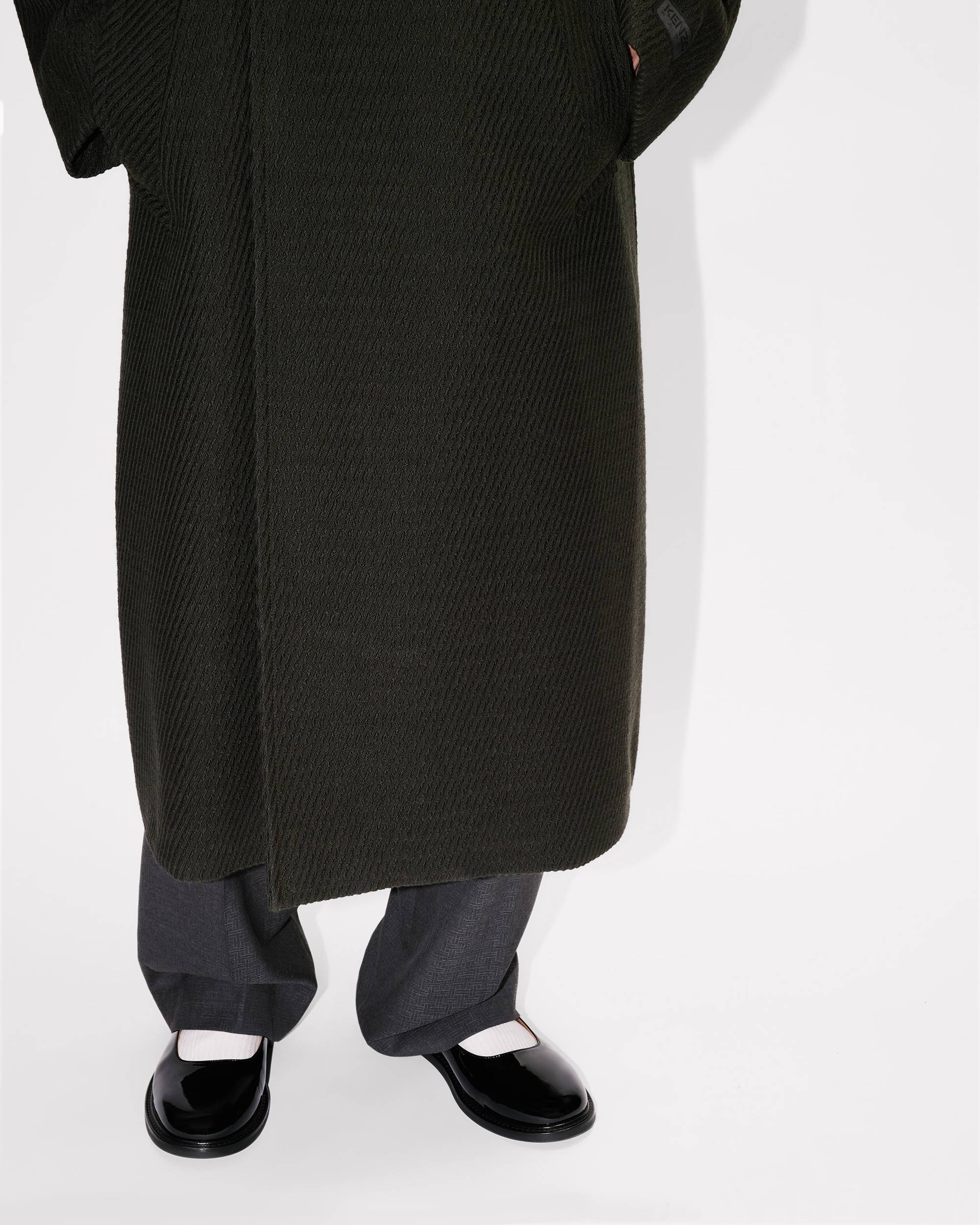Wrap coat in mixed virgin wool - 5