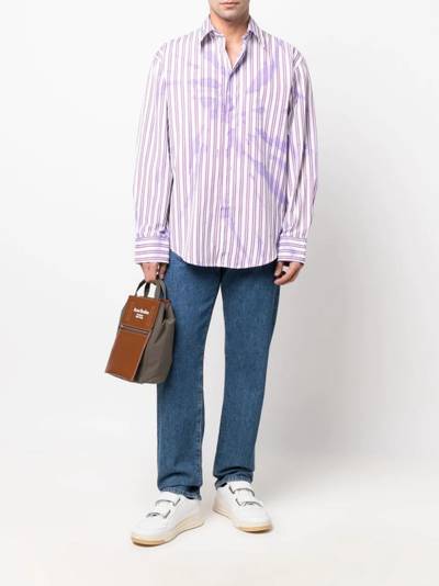 MSGM striped tie-dye shirt outlook