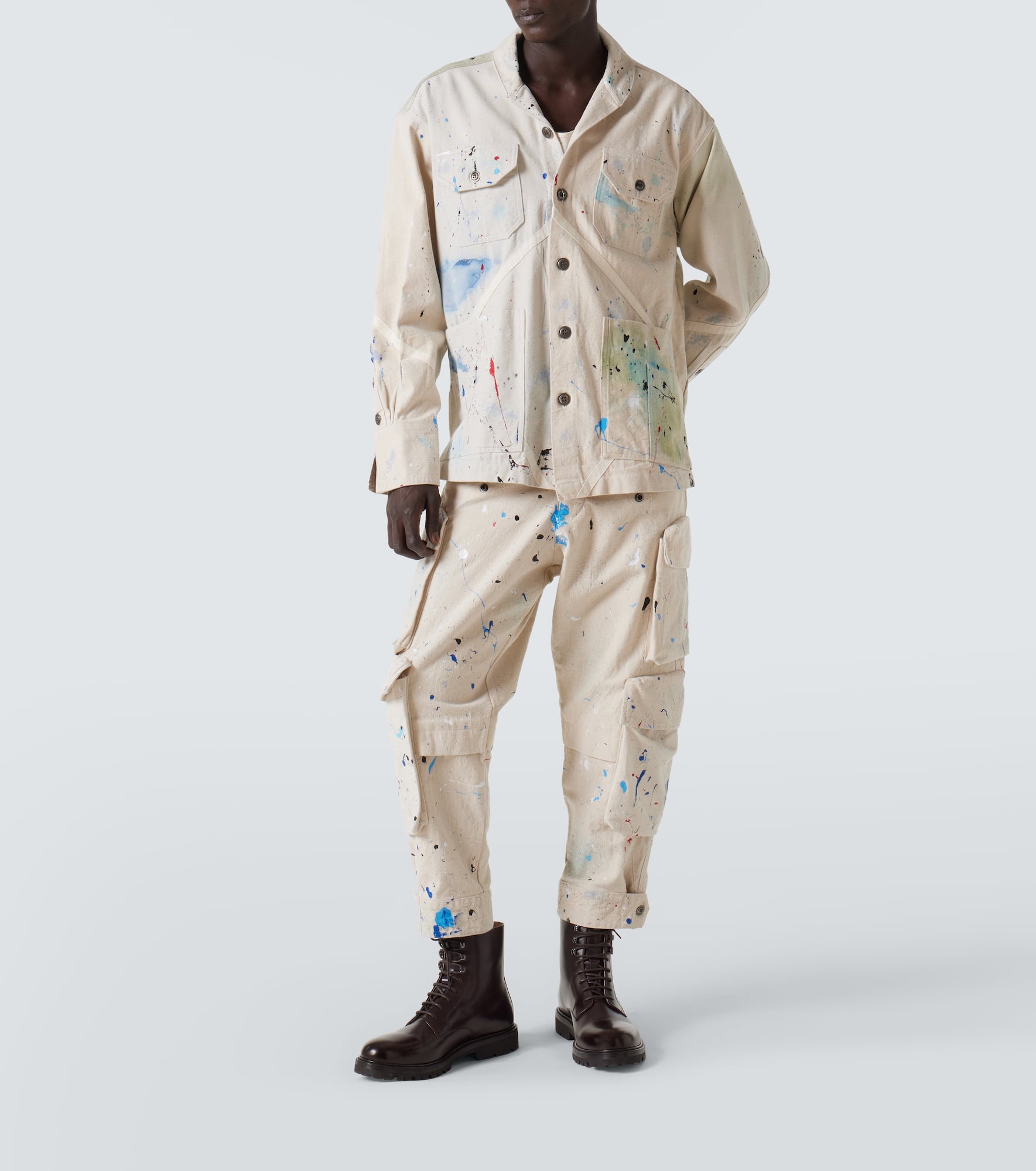 Painter printed cotton jacket - 2