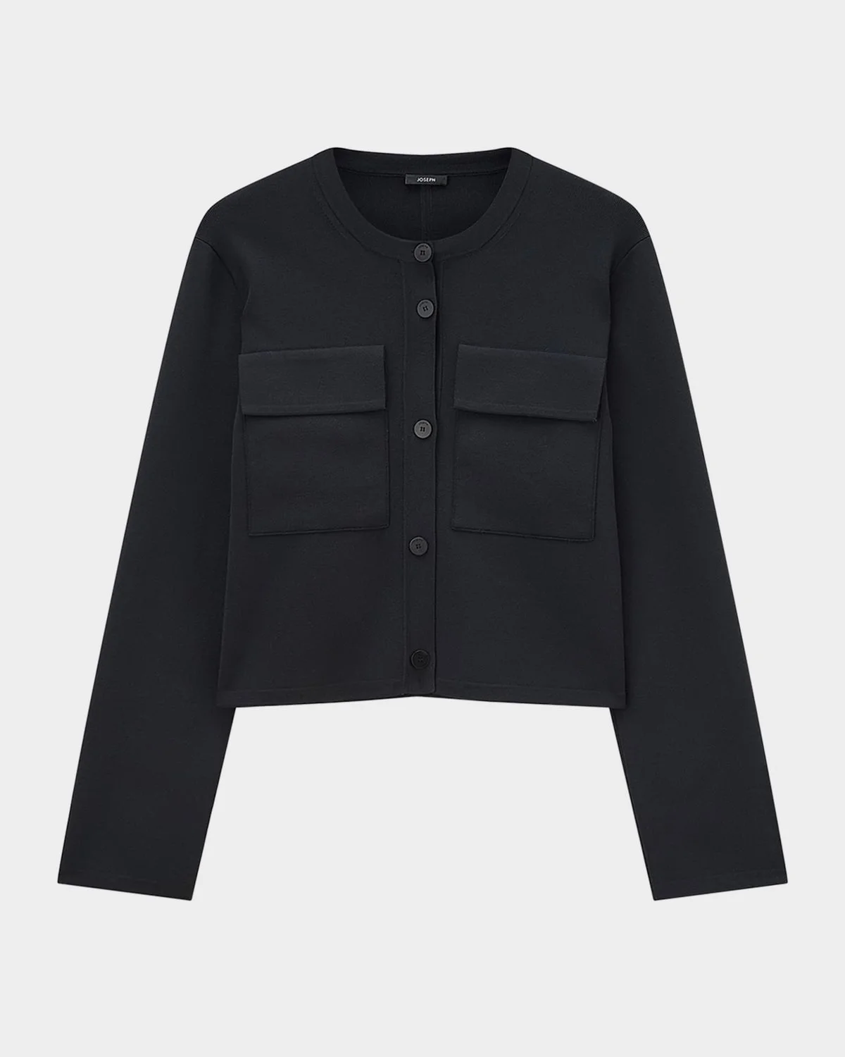 Viscose Knit Stretch Cardigan Jacket - 1