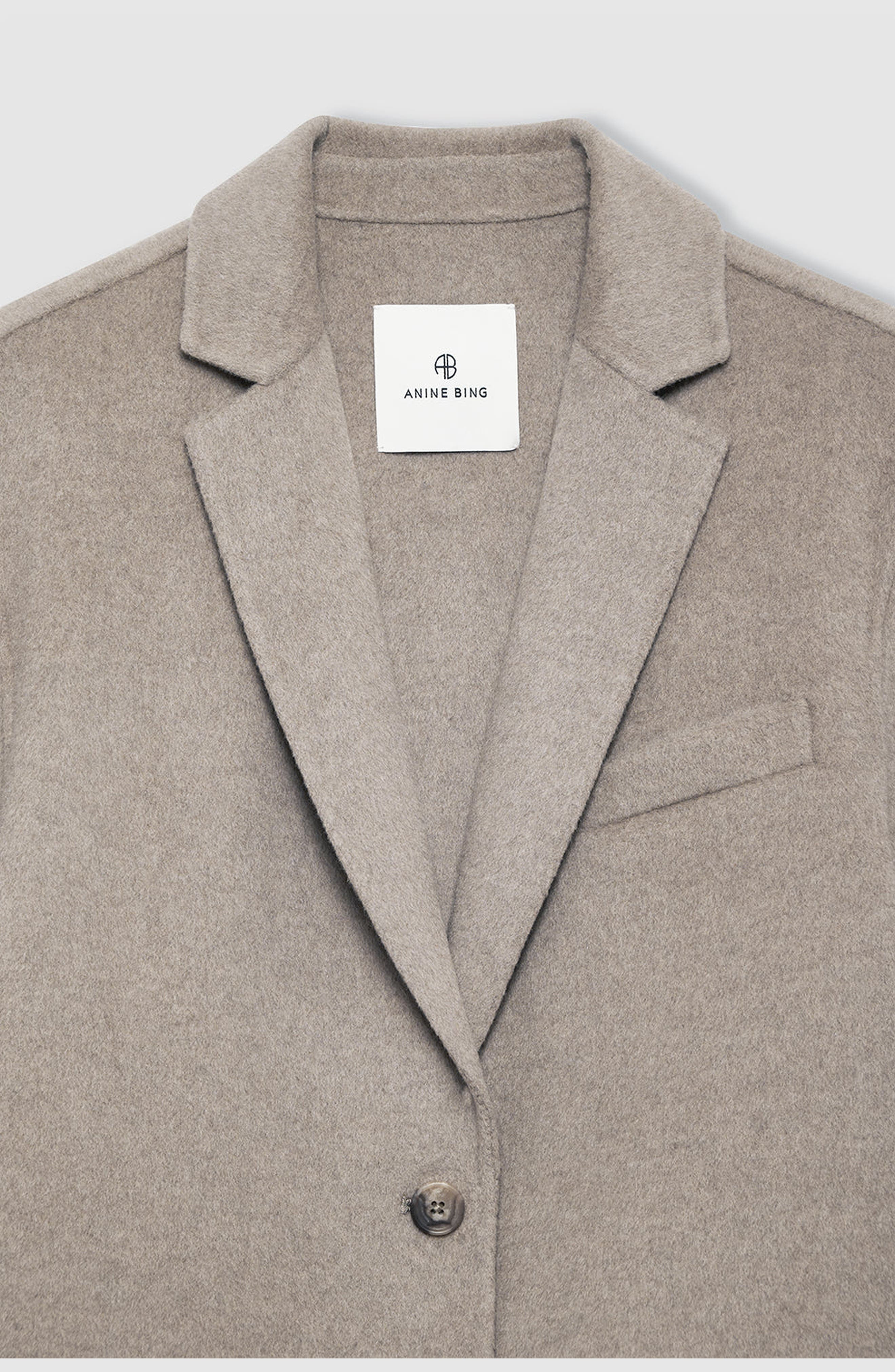 ANINE BING Quinn Cashmere Blend Blazer in Oatmeal Melange at Nordstrom - 3