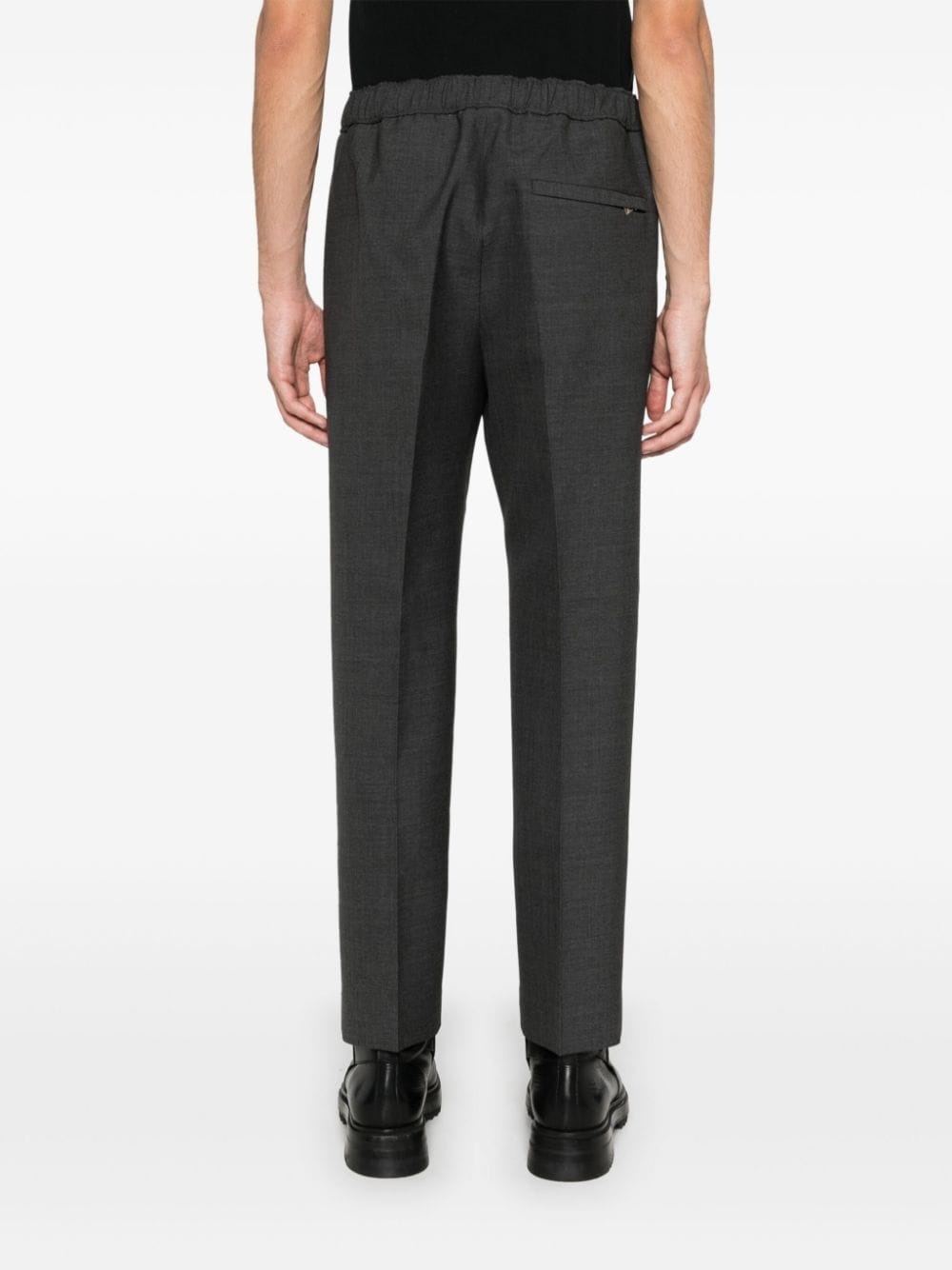 wool tapered trousers - 4