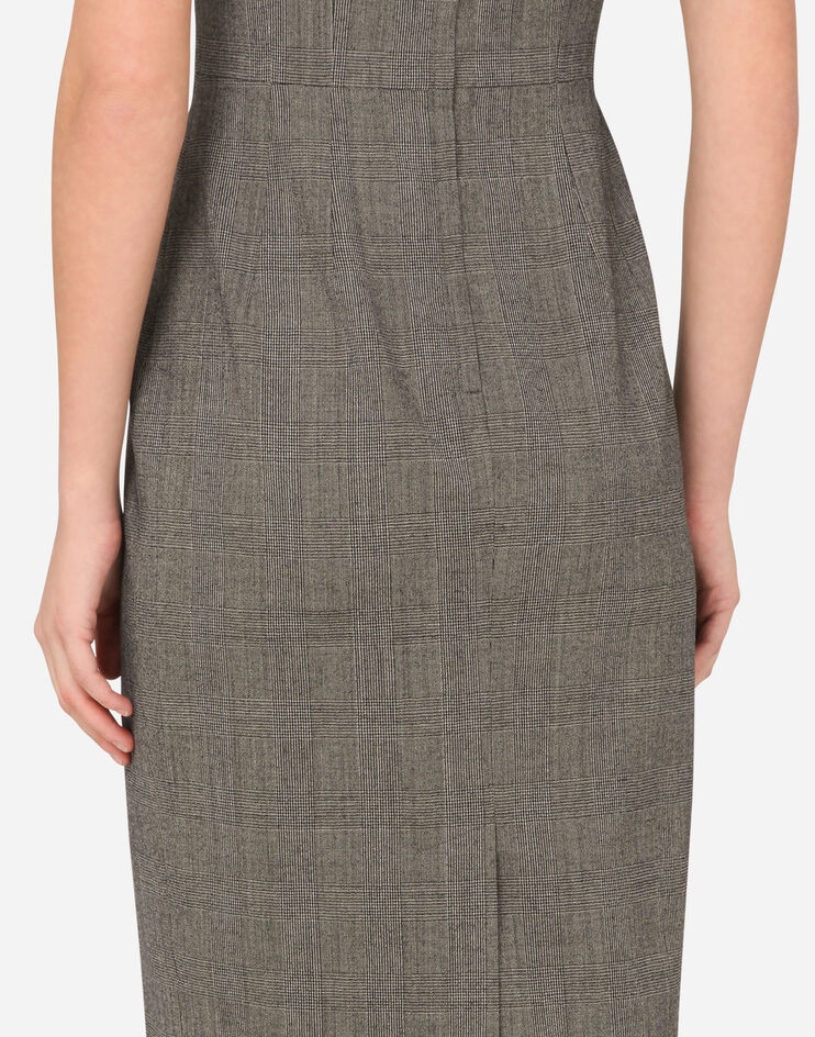 Glen plaid midi dress - 5