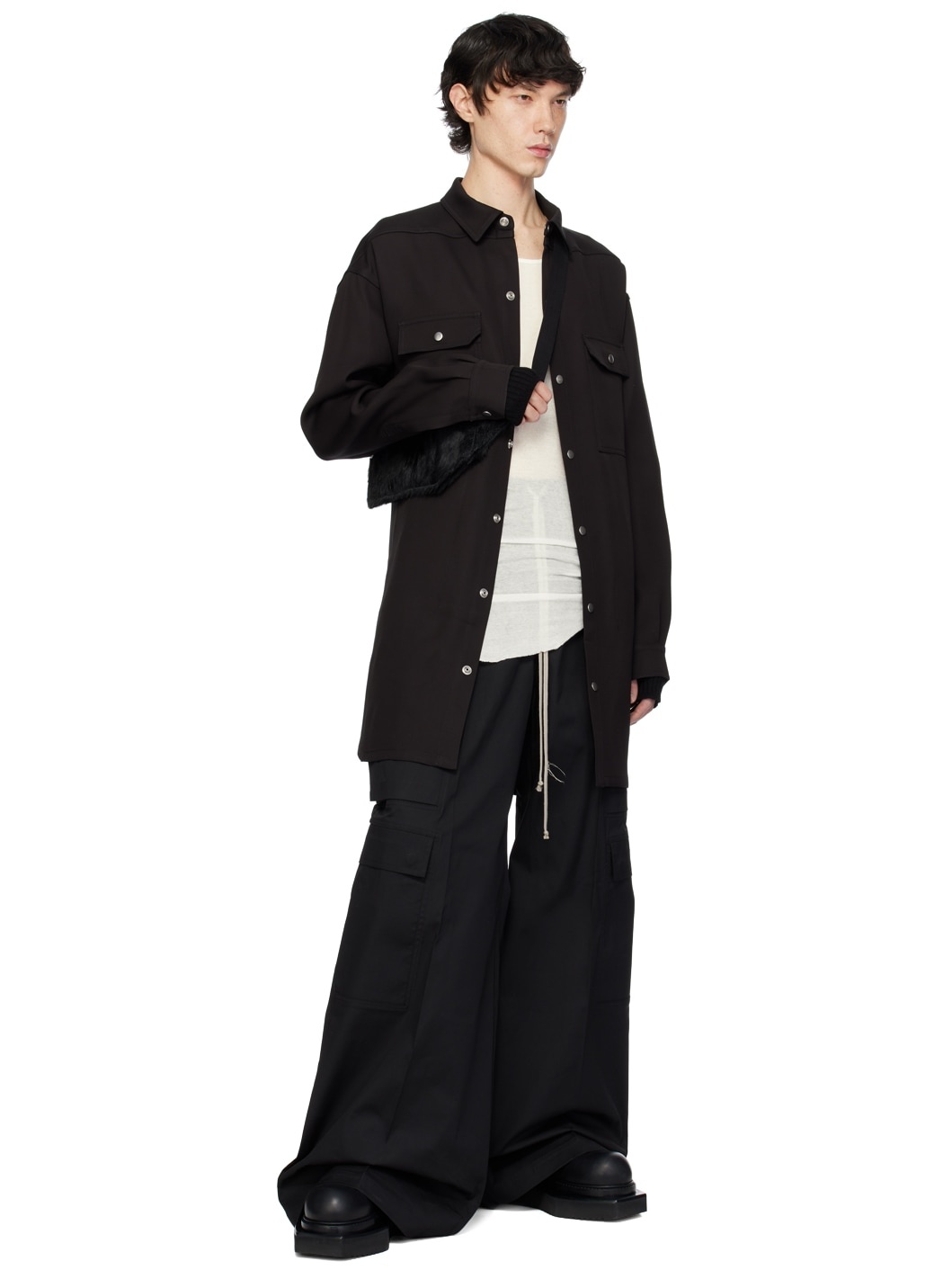 Black Press-Stud Shirt - 3