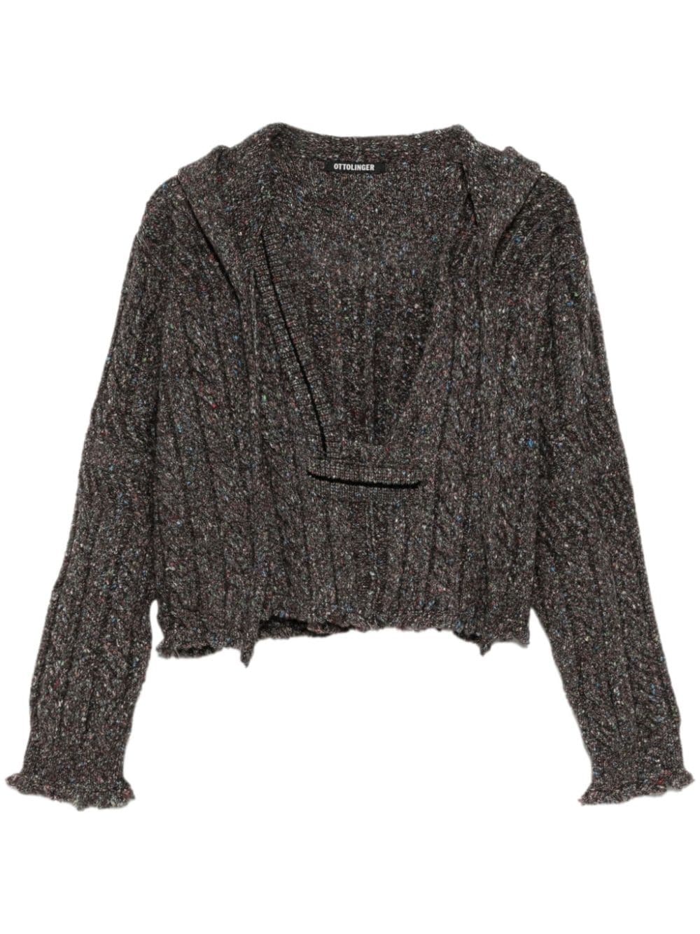 knitted hoodie - 1