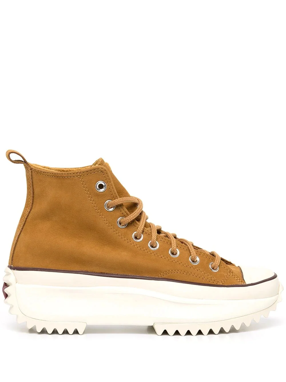 chunky high-top suede sneakers - 1