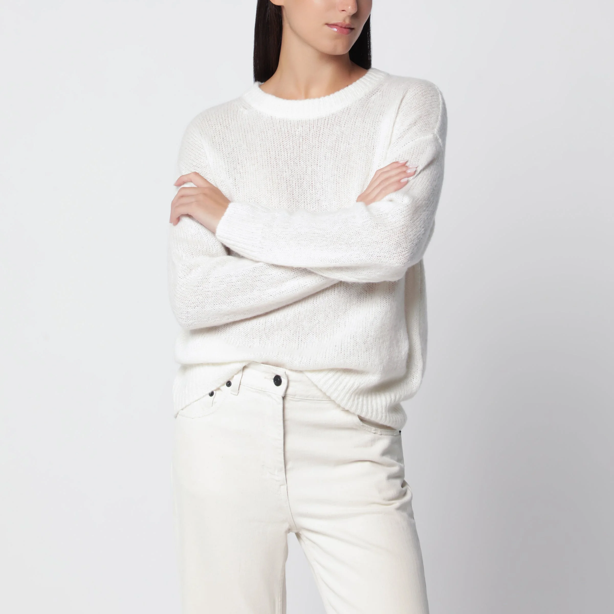 Cream Lova cashmere and silk sweater - 1