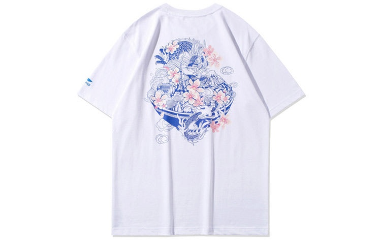 Li-Ning Sakura Limited Casual Sports Round Neck Tee 'White Blue' AHSQ661-1 - 2