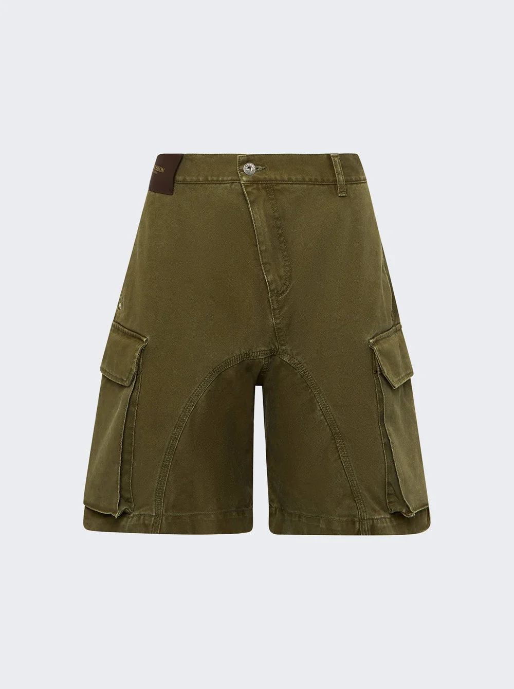 Twisted Patch Pocket Short Khaki - 1