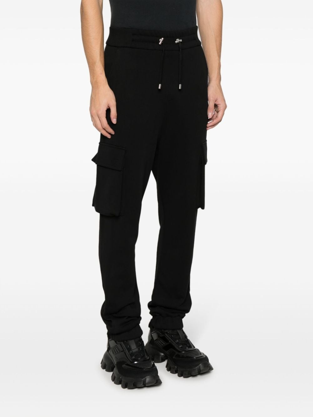 logo-print cotton track pants - 3