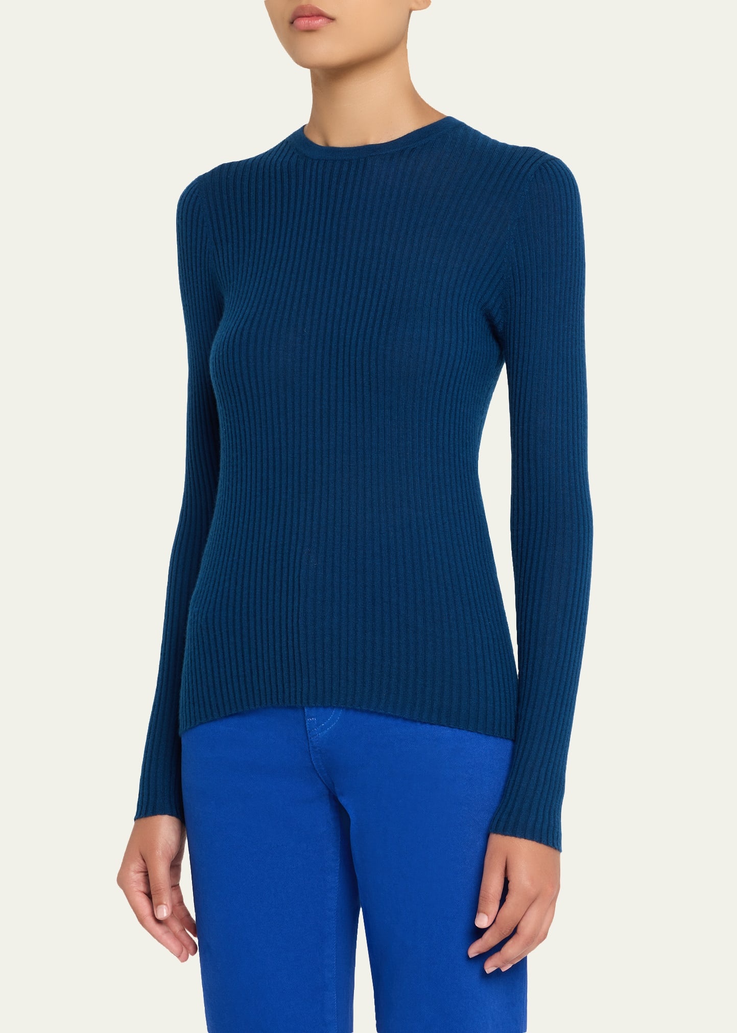 Browning Long-Sleeve Cashmere-Silk Top - 4