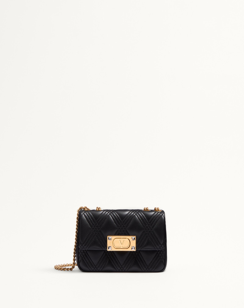 VALENTINO GARAVANI QUILTIE 67 SMALL SHOULDER BAG IN QUILTED NAPPA - 1