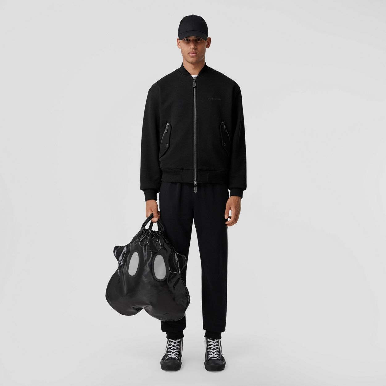 Monster Graphic Cotton Oversized Bomber Jacket - 2