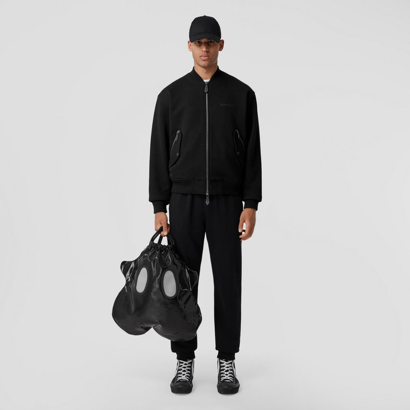Burberry Monster Graphic Cotton Oversized Bomber Jacket outlook
