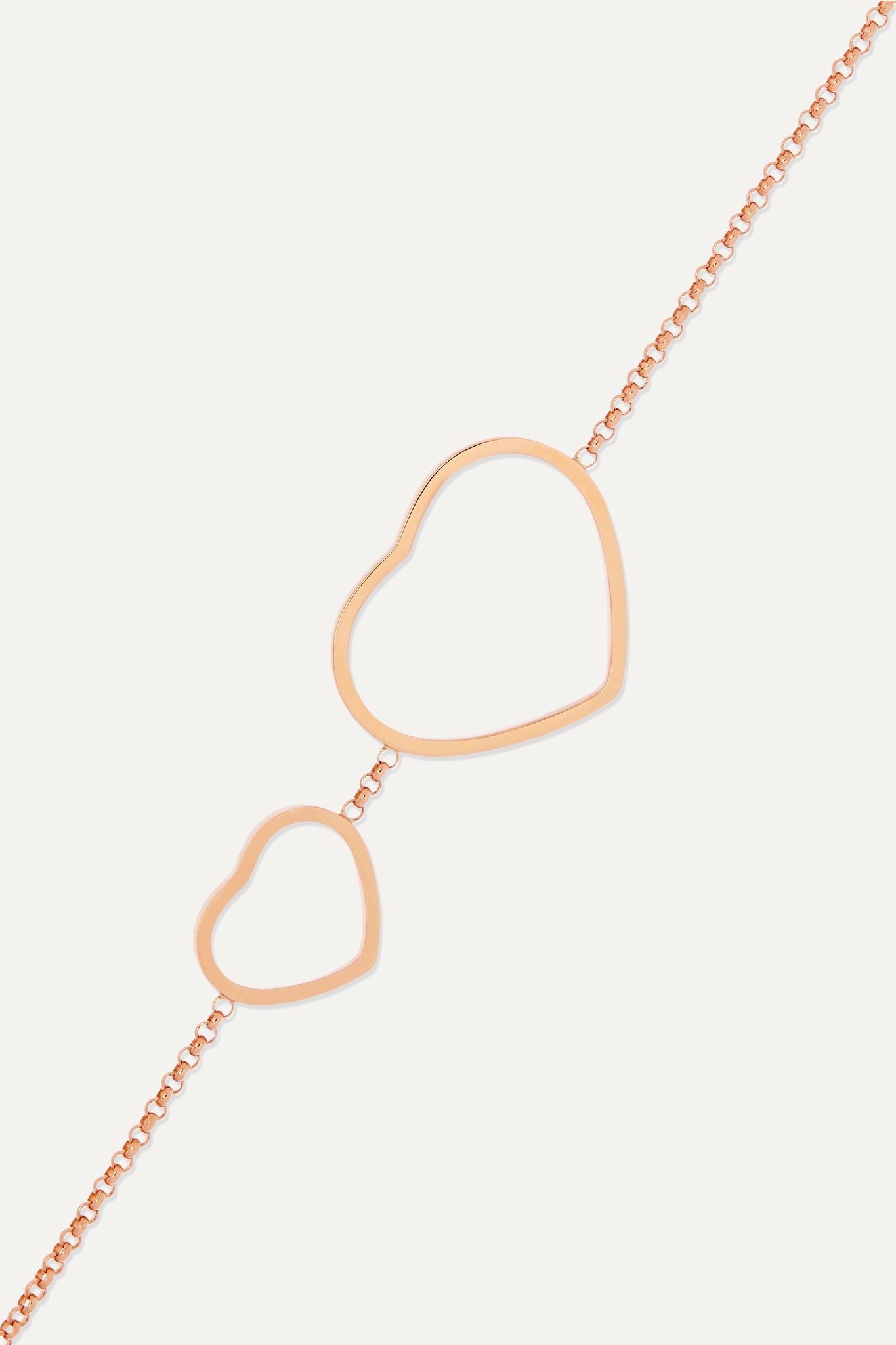 Happy Hearts 18-karat rose gold diamond necklace - 3