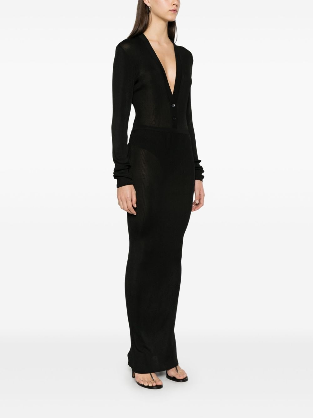 fine-ribbed bodysuit - 3