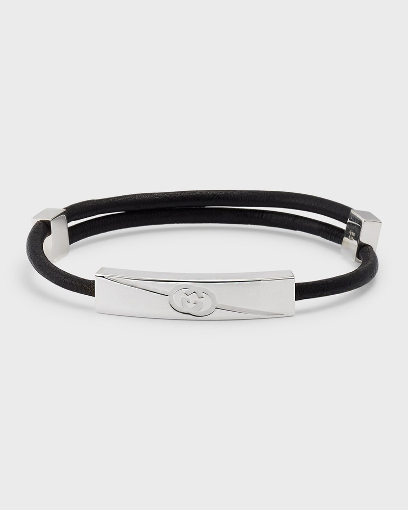 Men's Gucci Tag Bracelet, Silver 1