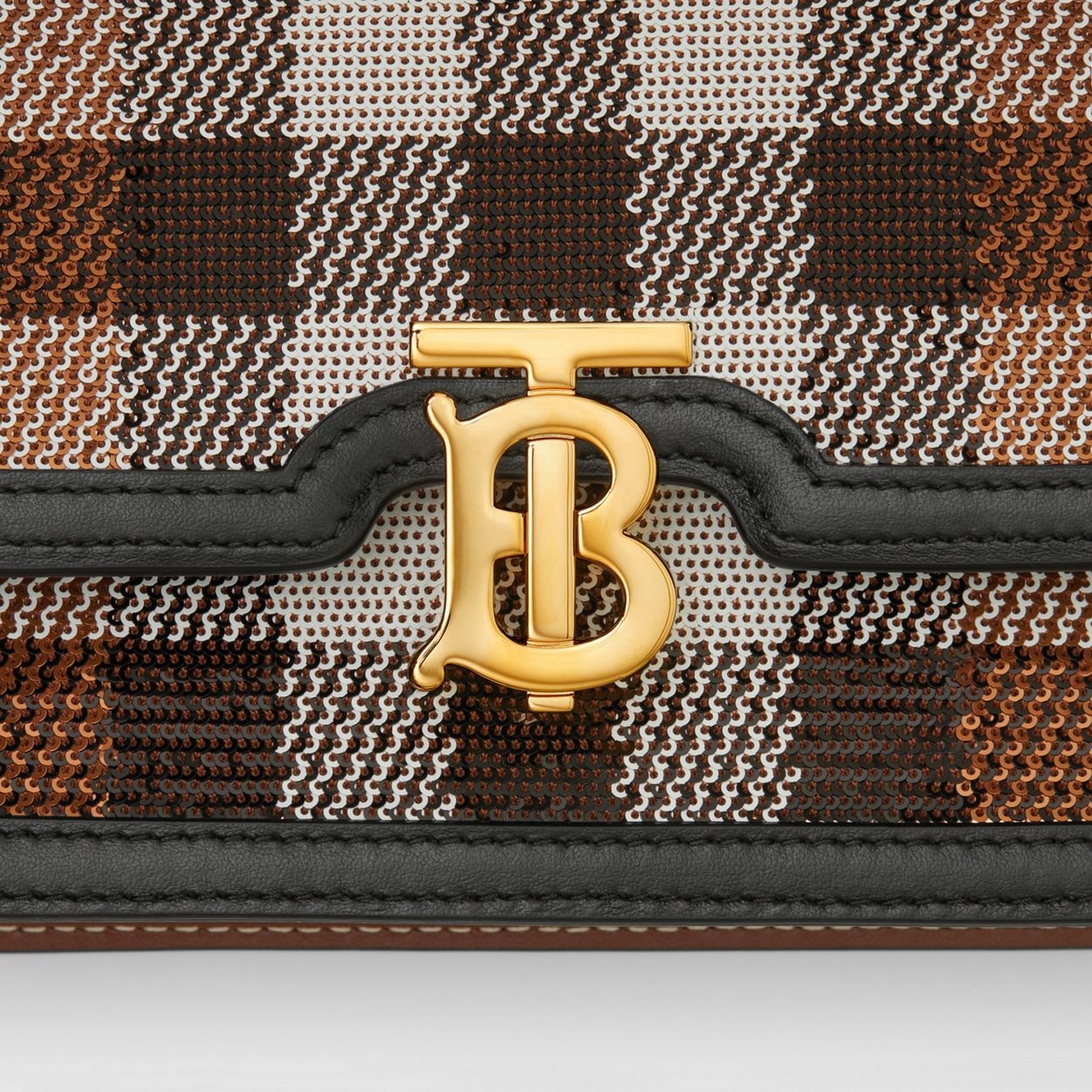 Sequinned Check Mini Chain TB Bag - 2