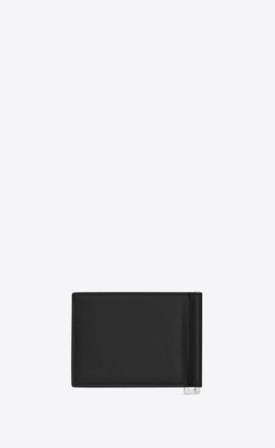 SAINT LAURENT bill clip wallet in smooth leather outlook