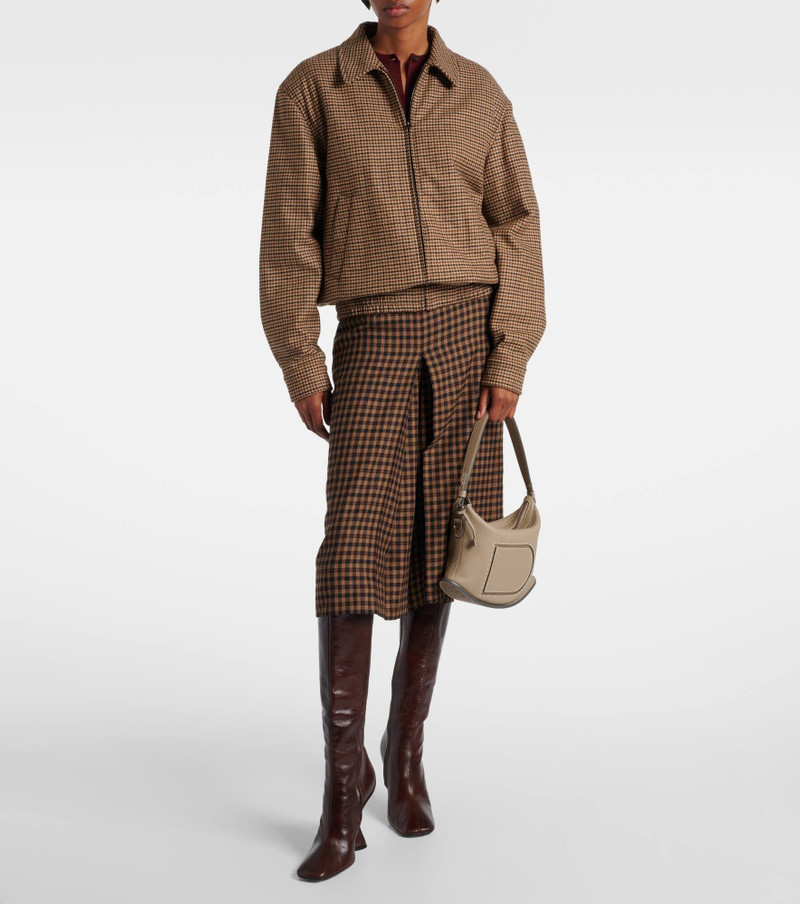 DELVAUX Pin Swing Surpiqué mall leather shoulder bag outlook