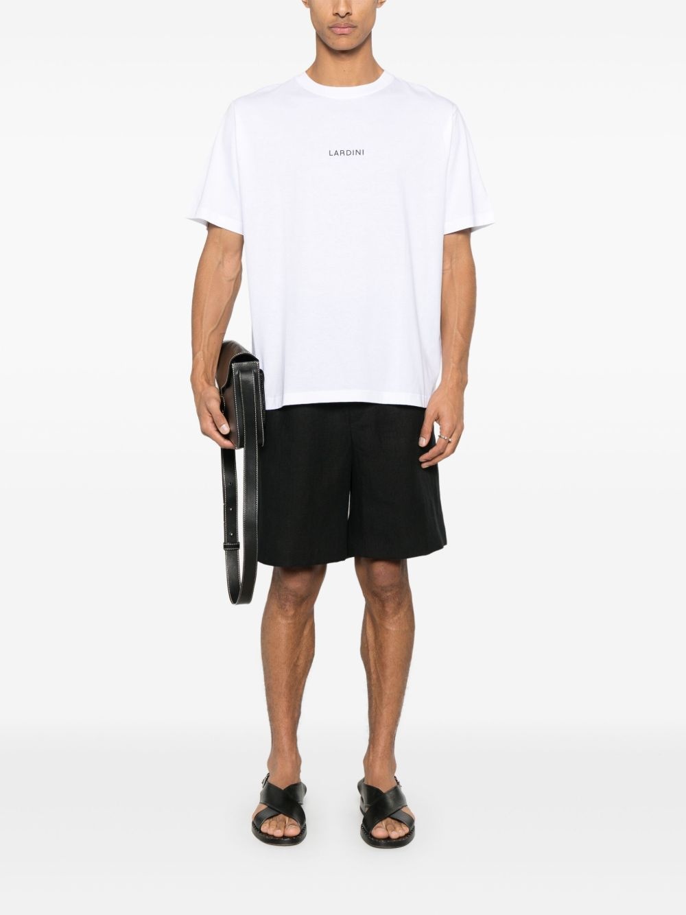 LARDINI｜SHORTS (EQLTR05EQ62023 910BC) Lardini - Straight-Leg Pleated Linen Shorts - Neutrals Lardini