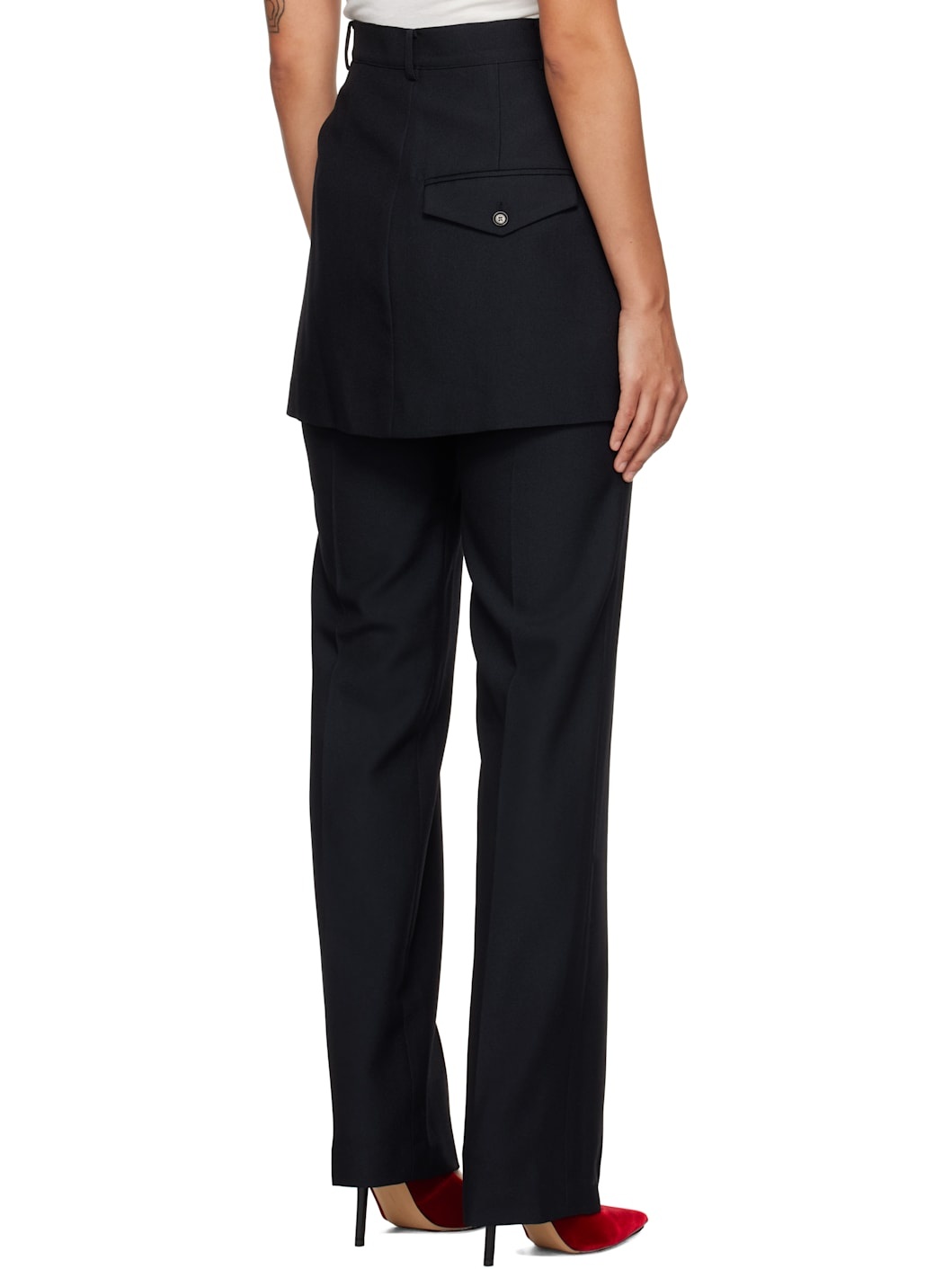 Navy Shorts Layered Trousers - 3